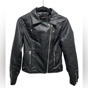 Ambiance Black Faux Leather Jacket